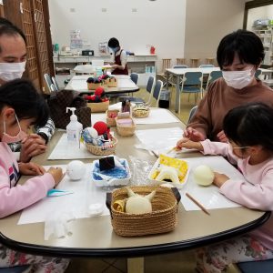 ファミリーで共同作業