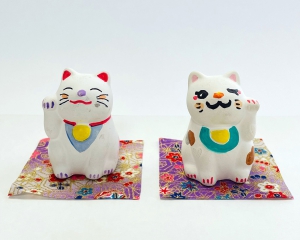 Painting of pottery Luckey-cat clay (small size)