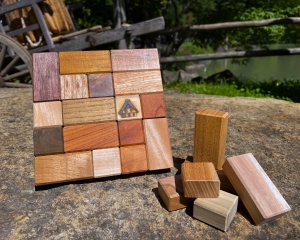 Making a wood puzzle using scrap wood♪
